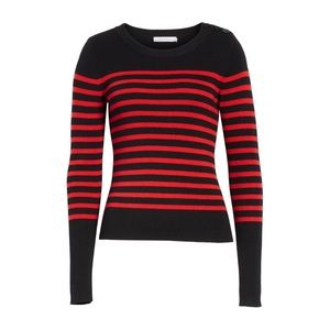 NWT Frame Striped Merino Wool Button Sweater